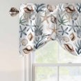 thumbnail image 5 of Summer Shells Tie Up Valances Curtain, Adjustable Kitchen Ocean Marine Life Starfish Coral Conch Coastal Valances for Windows Decor, Rod Pocket Short Curtains Set for Bedroom/Bathroom, 42"x12", 5 of 9