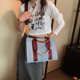 thumbnail image 4 of Bolso cruzado unisex Bolso cruzado de mezclilla de gran capacidad Monederos elegantes con asa superior, 4 of 6
