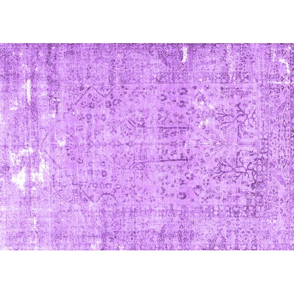 Ahgly Company Indoor Rectangle Persian Purple Traditional Area Rugs, 2' x 4'