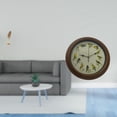 thumbnail image 2 of Escultura de hoja de metal, estatua de reloj de pared, pájaro cantor, arte de pared, hierro, madera, portátil, diseño elegante, adecuado para el hogar, 2 of 7