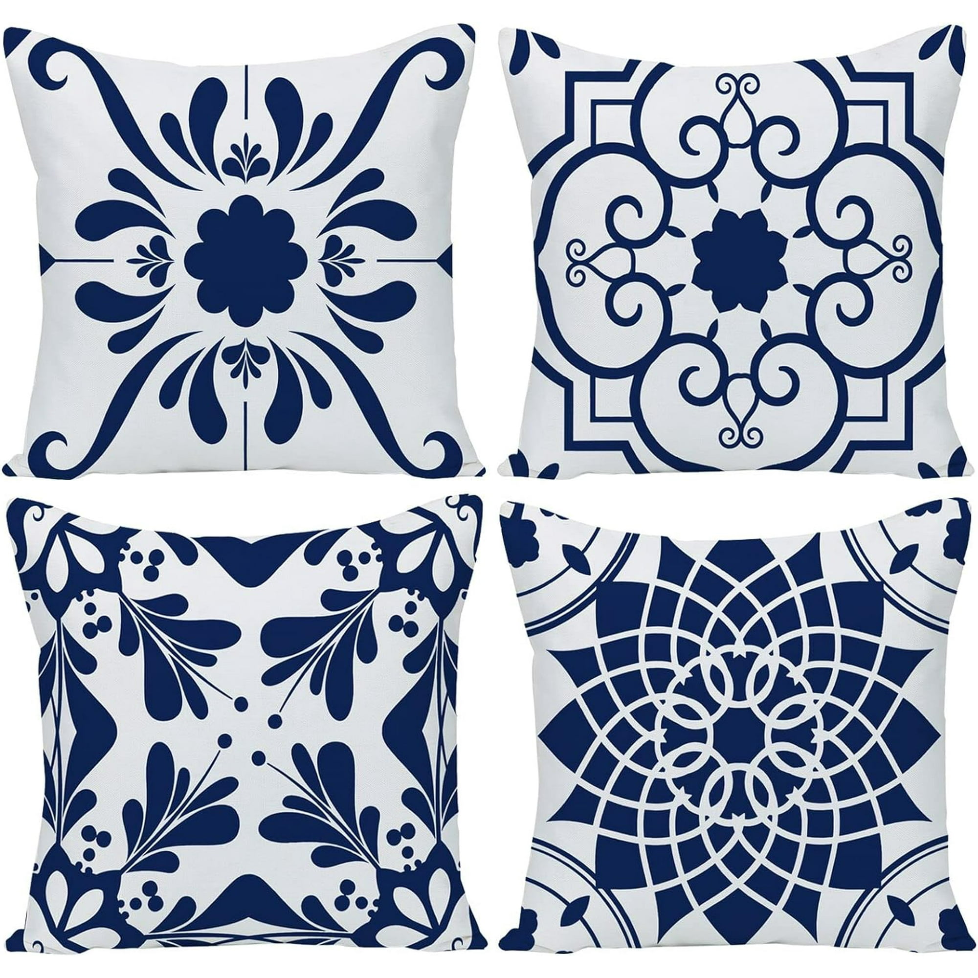Blue square pillow hot sale