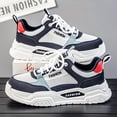 thumbnail image 3 of Men'S Breathable Mesh Sneakers with Thick Cushioned Sole - White & Green Low-Top Casual Shoes, Lace-Up Design Casual Attire, Stylish Laceup Shoes & for Summer Streetwear, Outdoor   Modern Sneakers, 3 of 9