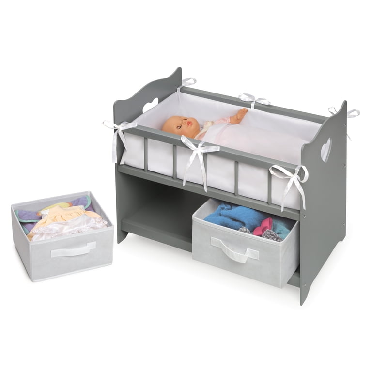 Badger Basket Executive Doll Crib Storage Gray photo 4