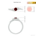 thumbnail image 4 of ANGARA Natural Ruby and Diamond Three Stone Bypass Ring in 14K White Gold for Women (Size-4mm) | July Birthstone, Birthday, Anniversary, Jewelry Gift for Women | Natural Ruby Ring, 4 of 9
