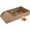 Light Brown, variant on Small Turtle Water Dish with Climbing Ramp,Basking Pool and Feeding Bowl for Baby Turtles, Small Reptiles, and Amphibians,Terrarium Accessory,White