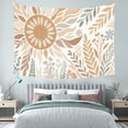 thumbnail image 4 of Bohemian Tapestry Wall Hanging,Boho Sun Neutral Botanical Tapestries for Dorm Room Decor, Boho Wall Art,Bed Throw,Sofa Cover,60"x40", Earthy Tones, 4 of 6