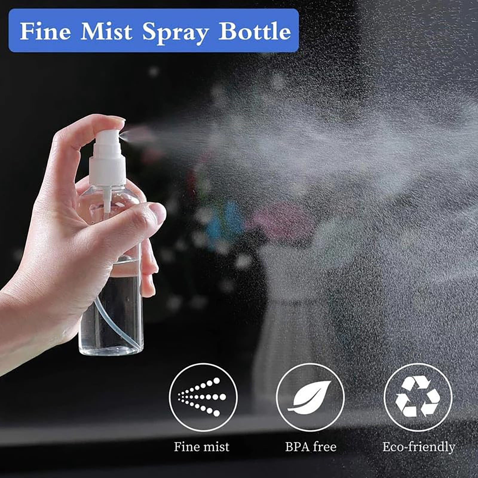 Travel Spray Bottles Cozival 20-Pack 60Ml Empty Travel Spray Bottles - Refillable Plastic Atomizers for Perfume, Disinfectant & Cosmetics, Leak-Proof & Tsa-Friendly for Travel, Atomizer Set, Clear