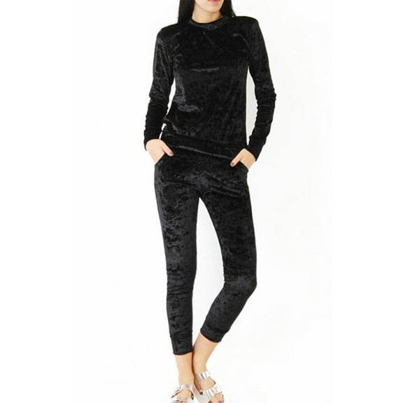 velvet two piece tracksuit