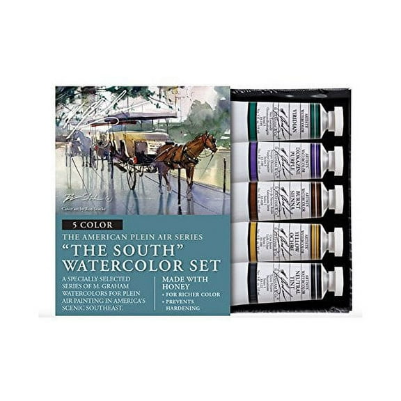 M. Graham & Co. The South 0.5 oz (15 ml) American Plein Air Series Artists' Watercolor 5 Color Set