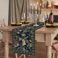 thumbnail image 2 of Table Runners 72 Inches Long Dress Scarves, Black Flowers Farmhouse Kitchen/Dining Table Runner, Coffee Tablerunners, Spring Floral Elegant Pastoral Vintage 14x72 Inch, 2 of 9