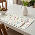 thumbnail image 6 of Placemat, Pioneer Flower Floral Print Pattern Place Mats Table Mat Set Of 2, PVC Washable Placemats for Party Kitchen Dining Decoration, 18x12 Inch, Fade Resistant, 6 of 6