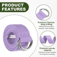 thumbnail image 3 of Uxcell Web Football Belt, Men Canvas Belt Web Flag Football D Ring, Adjustable Soccer Replacement Strap 51 Inch & 2 Pcs & Canvas & Purple, 3 of 7