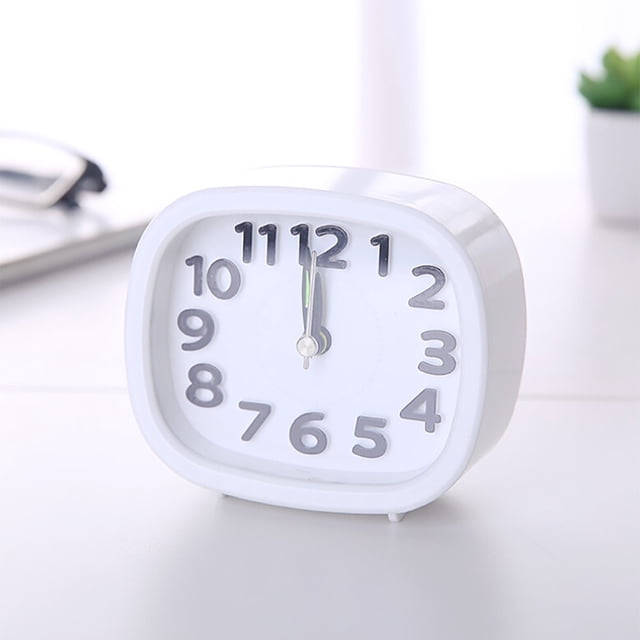 EGNMCR Réveil Horloge Murale Rectangle Petit Lit Compact Voyage Quartz Bip Réveil Mignon Portable Réveil