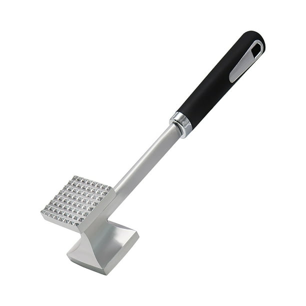Mazo Ablandador De Carne De Acero Inoxidable, Utensilio De Cocina De Doble Cara Para Preparar Filetes Y Carne De Res En Casa.