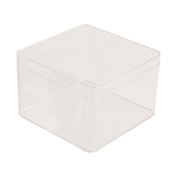 Caja de plástico transparente para galletas, 10 unidades por juego, para helado, fruta, copos de nieve crujientes, con tapas