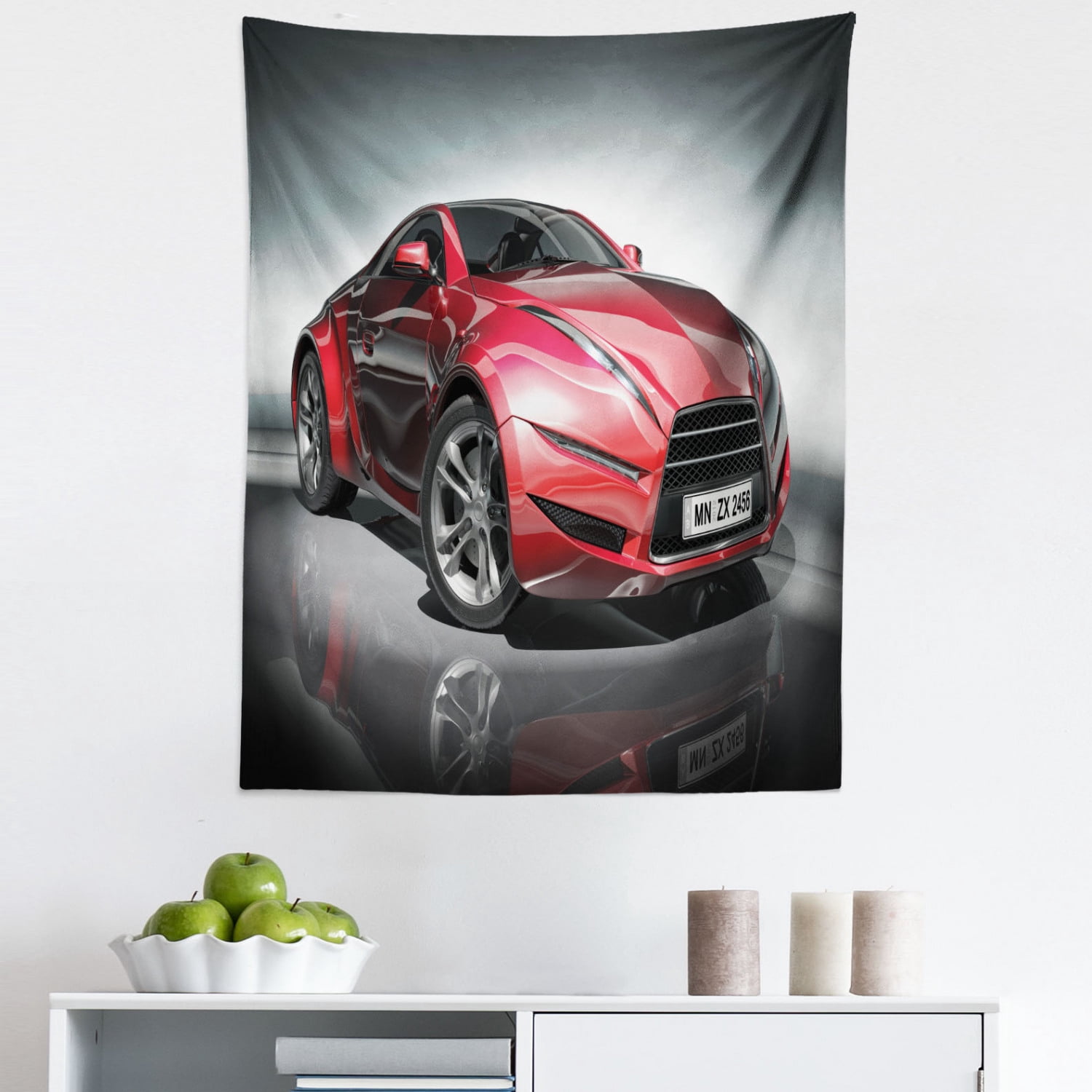 Car Tapestry, Modern Era Sports Car Designed for Spirited Performance ...