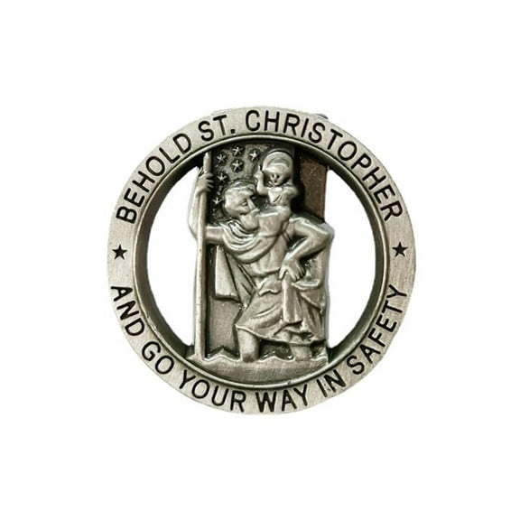 Saint Christopher Medal for Car,Auto Car for Sun Visor Clip Xmas Stocking Stuffer for New&Old Drivers Teens Girls