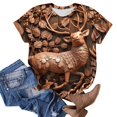 thumbnail image 5 of Hyknon Womens Tops T-shirt à Manches Courtes Imprimé à la Mode d'Été, Pull Doux Polyvalent pour Femmes, 5 of 5