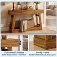 thumbnail image 2 of Farmhouse Narrow Console Table with Drawer – Rustic Wood Sofa Side Table – Two-Tier Storage Shelf – 60 Inch Entryway Table for Living Room, Hallway, or Behind Couch – Easy Assembly, Brown Color, 2 of 8