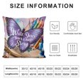 thumbnail image 5 of Pratyus Purple Butterfly Modern Farmhouse Rustic Decorative Couch Pillow Cases with Zipper Home Decor Printed on Both Sides Pillow Case 1PC 22x22in, 5 of 5