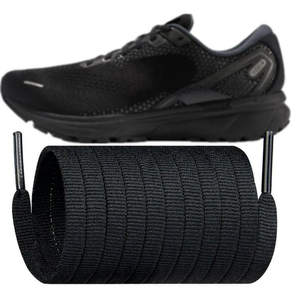 Shoelaces for Brooks Flat Shoe Laces Replacement Running Sneakers Shoes Strings(Color:Black,Size:50Inch)