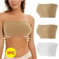 thumbnail image 4 of Darzheoy Strapless Bras for Women Stretch Bra Bandeau Bra Plus Size Tube Bras Comfort Wire-Free Bra High Impact Bras for Women 38/B-DD, 4 of 7