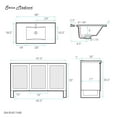 thumbnail image 2 of Arles 48 in. Natural Oak Bathroom Vanity With Black Ceramic Sink Top, 2 of 8