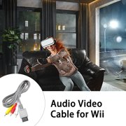 Huanledash AV Cable for Wii/Wii-U Red White Yellow Connectors HD-Compatible Audio Video Cable 6ft