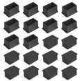 thumbnail image 1 of Uxcell Paquete de 20 Tapas Rectangulares para Patas de Muebles, 1.2 x 2" (30 x 50mm) Tapas para Patas de Sillas/Mesas/Camas, 1 of 7