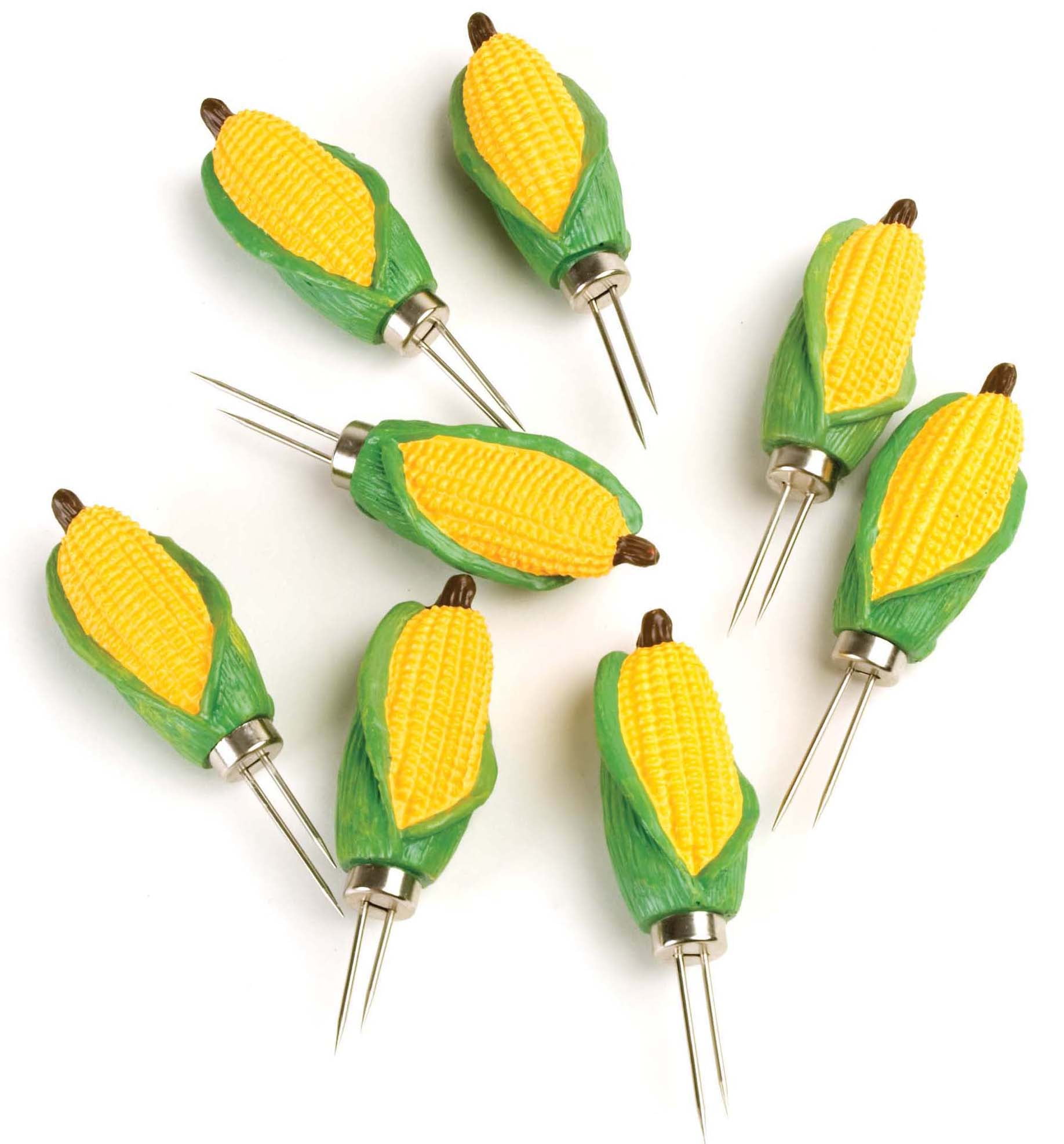 The Charcoal Companion Classic MiniCorn Corn Holders, 4 Pairs, CC5038