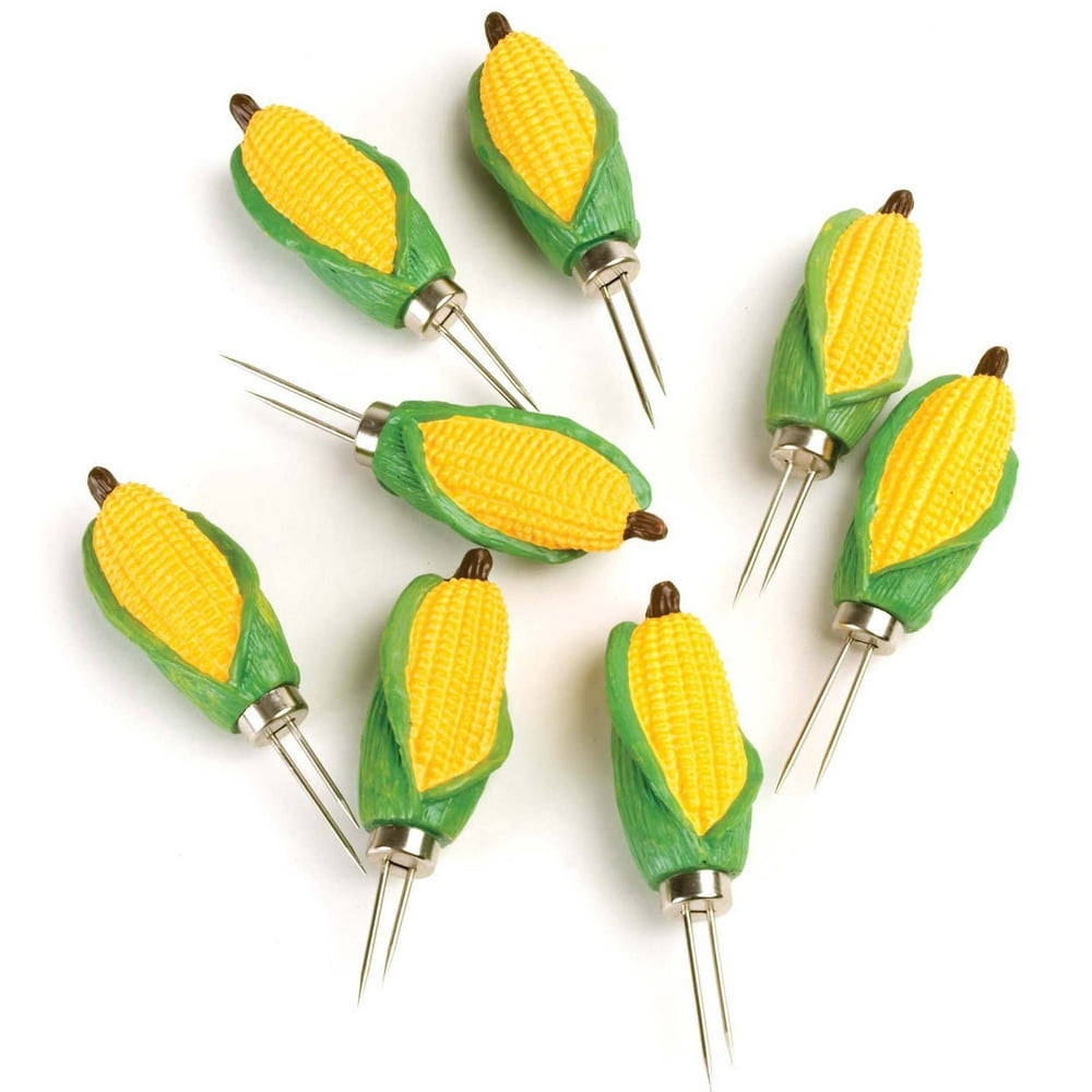 The Charcoal Companion Classic MiniCorn Corn Holders, 4 Pairs, CC5038