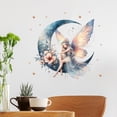 thumbnail image 2 of Adhesivos de pared con forma de hada y luna, mariposa, hada con media luna, 2 of 4