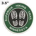 thumbnail image 2 of Go Trekking! At Superior Hiking Trail, Minnesota 3.5 Inch Iron Or Sew On Embroidered Fabric Badge Patch Hiking Trails Iconic Series, 2 of 2