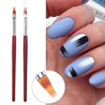 thumbnail image 2 of 1 pincel para pintar uñas con degradado, pincel para manicura con gel ultravioleta y mango de madera, herramienta de nailon para dibujar y pintar uñas D02, 2 of 4