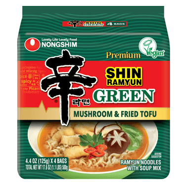 Nong Shim Green Ramyun Noodle (Pack of 4) 17.6 oz