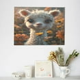 thumbnail image 6 of Daiia Adorable Llama In Flowers Print Canvas Decorative Picture – 30x40in Artistic Wall Art, Ready-to-Hang Canvas Print for Living Room（Horizontal）, 6 of 6