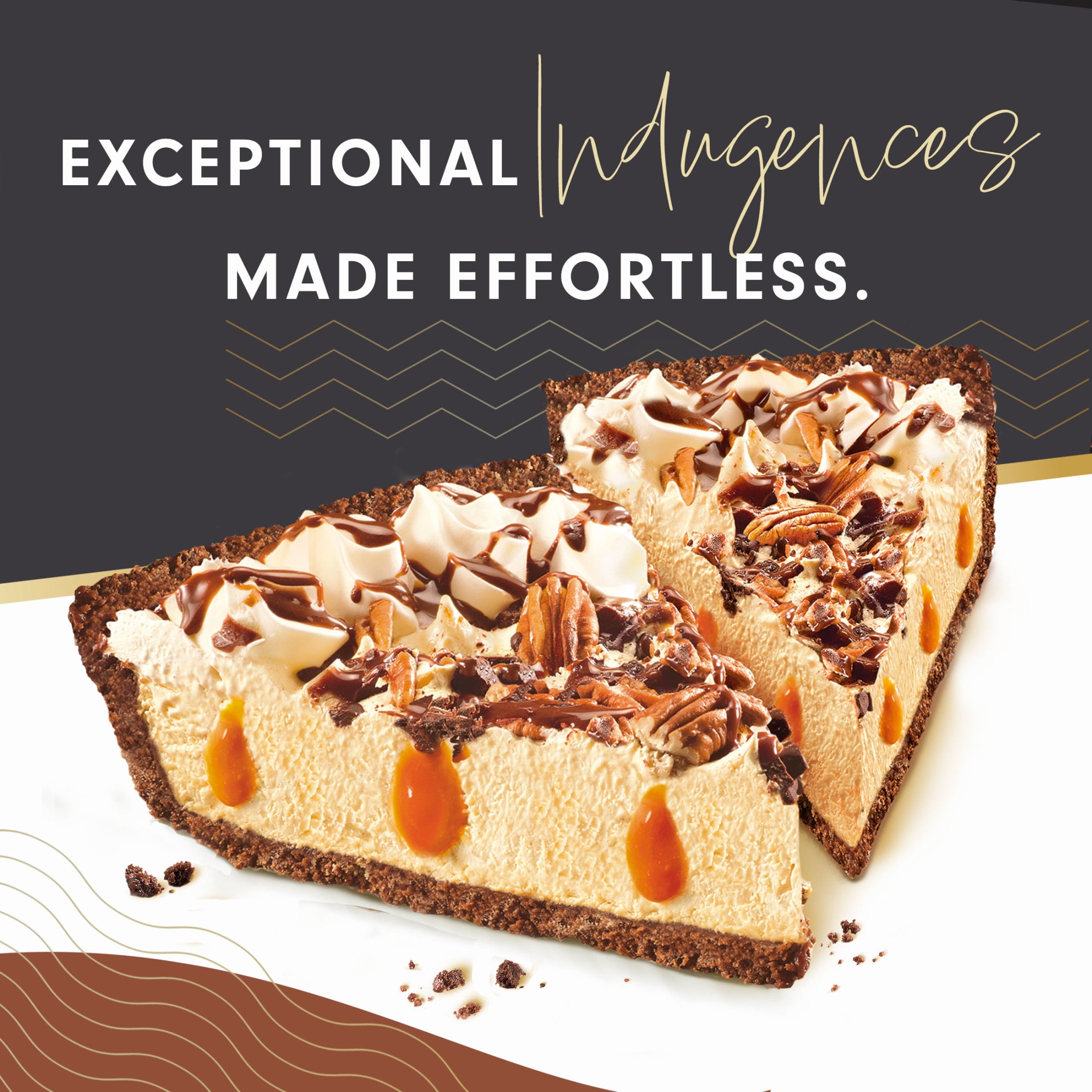 Edwards Singles Desserts Frozen Turtle Pie Slices, 5.41 oz 2 Pack