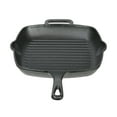 Mainstays Cast Iron Square Grill Pan 10" PreSeasoned Black