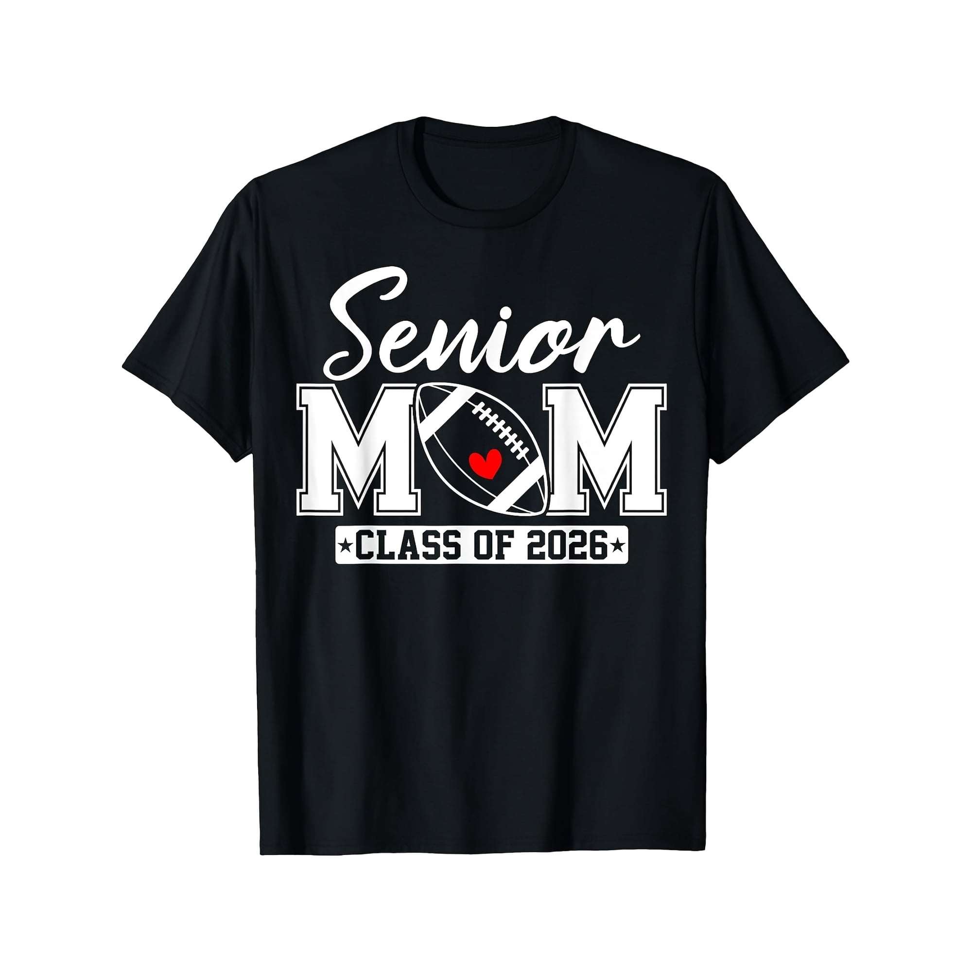 Women's Athletic Football Senior Mom Class of 2026 Graphic T-Shirt