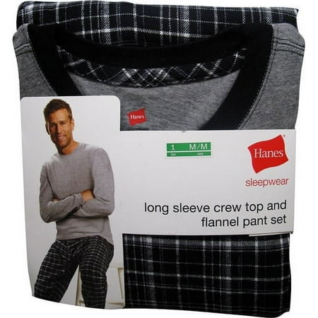 Hanes - Big Men's Flannel Crew Sleepset, Size 2XL