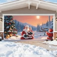 thumbnail image 3 of Garage Buddy Christmas Decoration 8x7 FT, Snow Santa Garage Door Cover for Outdoor Holiday Decor, Merry Christmas Yard Hanging & Photo Backdrop, 3 of 3