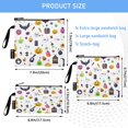 thumbnail image 3 of 3 Size Reusable Food Storage Bags Set Airtight Zipper Closure Lunch Snacks Travel Organizer Cartonn Halloween Partten, 3 of 8