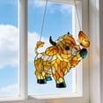 thumbnail image 1 of Cow Butterfly Stained Acrylic Style Window Hanging Farm Ornament For Home Window Garden Farm Decor Gift For Cow Lovers, 1 of 5