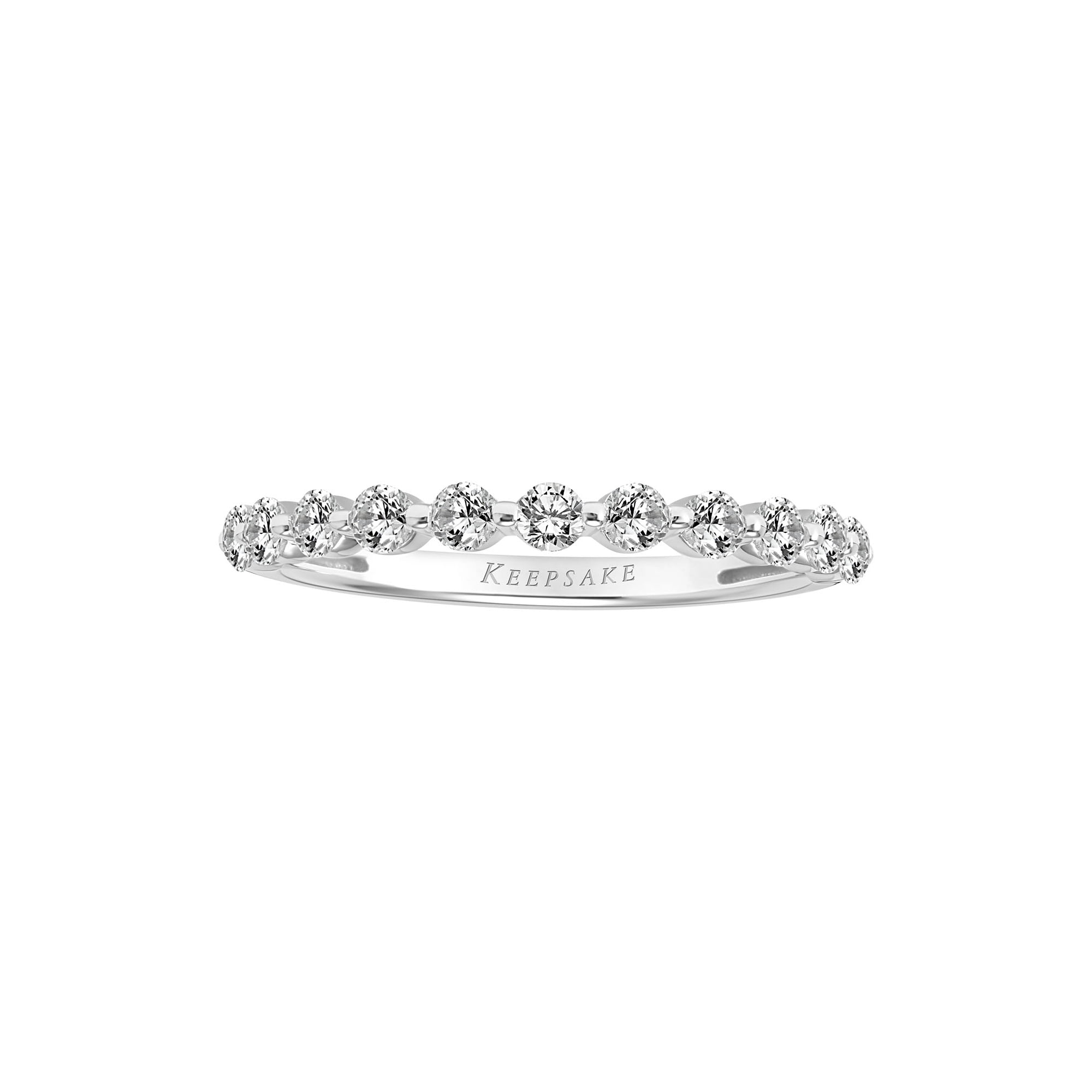 3/4 Carat TGW Created White Sapphire Sterling Silver "Arctic Gem" Women’s Anniversary Band