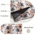 thumbnail image 6 of 8'x10' Area Rugs, Orange Floral Indoor Outdoor Area Rug for Living Room Bedroom, Abstract Watercolor Flower Leaf Plant Washable Bathroom Rugs Kitchen Floor Carpet Mats Home Decor Aesthetic, 6 of 8