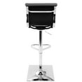 thumbnail image 4 of Masters Contemporary Adjustable Barstool with Swivel in Grey Faux Leather by LumiSource, 4 of 8