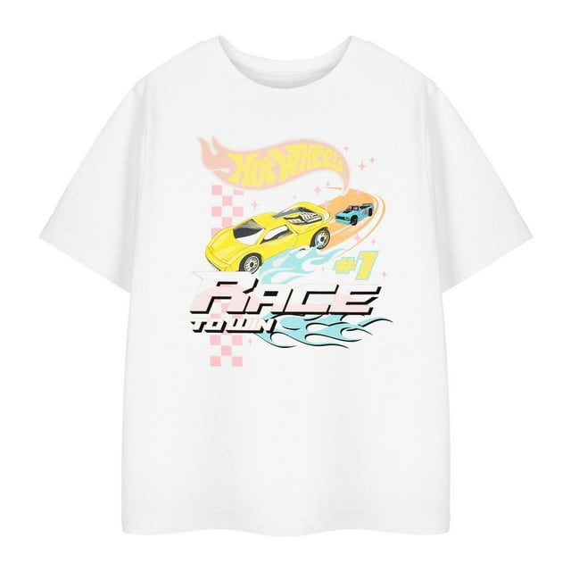 Hot Wheels T-Shirt de Course pour Garçons
