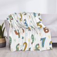 thumbnail image 4 of Throw Blanket for Couch, Math number Print cartoon Super Soft Fuzzy Comfy Warm Throw Blanket, Cuteness Lightweight Cozy Plush Flannel Blanket & Throws for Sofa and Bed All Season, 4 of 5