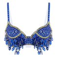 thumbnail image 4 of IUJSOY Womens Sequin Halter Bra Top Festival Party Club Rave Cami Tank Tops Belly Dance, 4 of 4