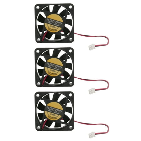 3X DC 12V 2Pins Cooling Fan 60mm x 15mm for PC Computer Case CPU Cooler